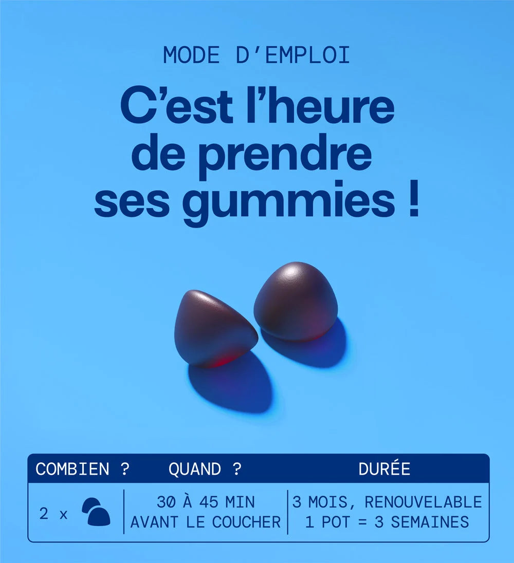 Gummies Sommeil libération prolongée