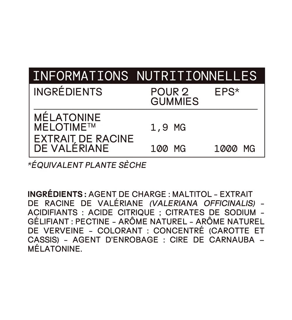 Gummies Sommeil libération prolongée